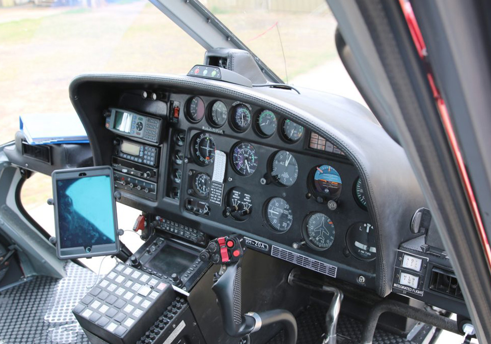 rotordyne aircraft charter helicopterairbus as350-2 cockpit